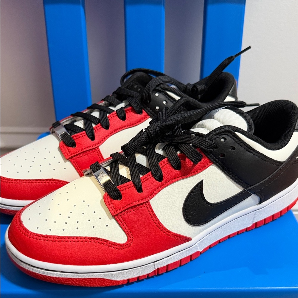 Nike Red and Black Sneakers dunk low Retro Brand New size 10